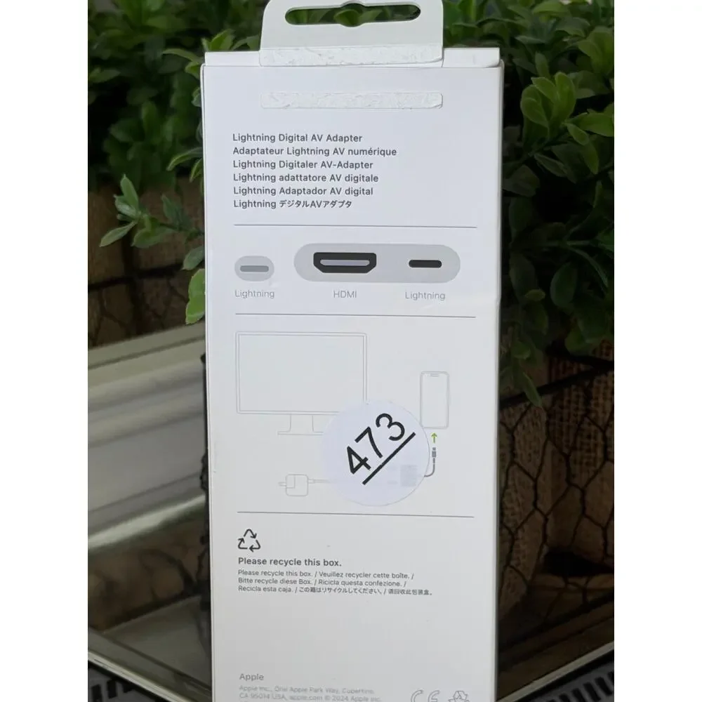 Apple Lightning to Digital AV Adapter HDMI A1438 MD098AM/A NIB Genuine